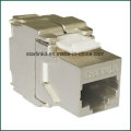 CAT6A FTP Shielded Tooless Keystone Jack 180 Degree